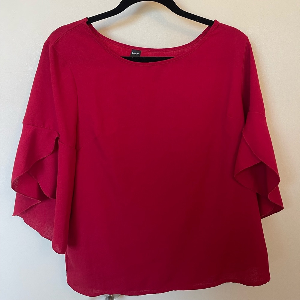 Elegant Red Women's Top